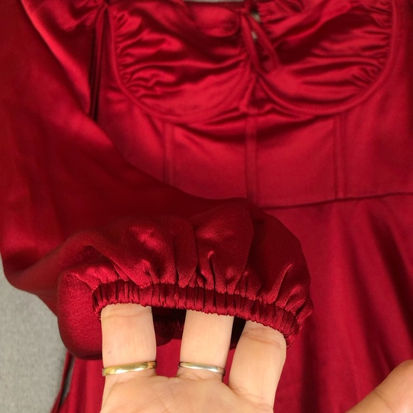 Allison & Kelly Halter Neck Bustier Corset Long Sleeve Tie Back Dress size XS - Picture 5 of 8